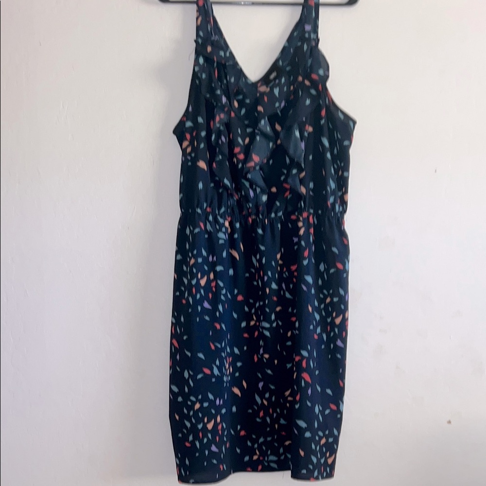 Mossimo Supply Co. Navy Patterned Mini Dress